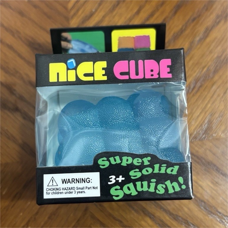 Nice Cube Super Solid Squish Blue Ice Cube Squeeze Toy Squeeze Ball