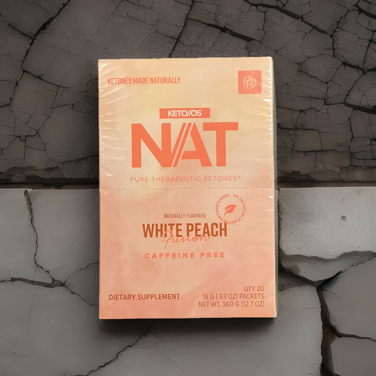 Prüvit Ketones NAT WHITE PEACH FUSION 20 Packets CAFFEINE FREE EXP: 05/2027
