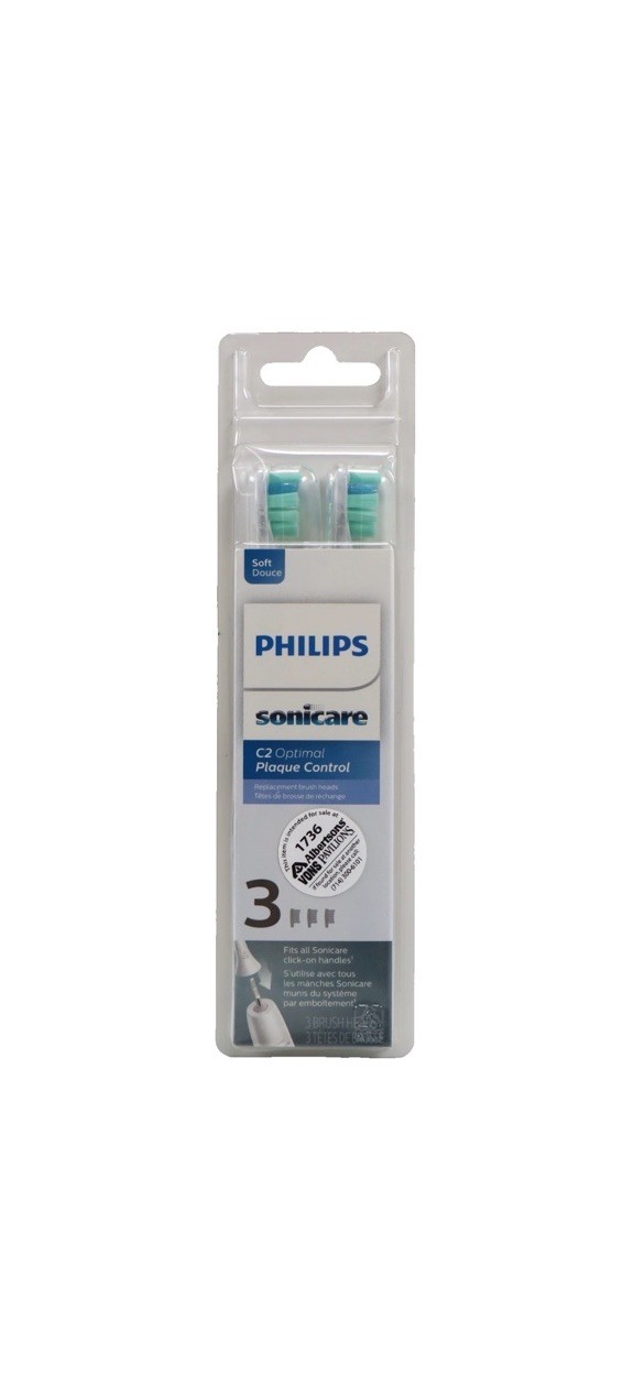 Philips Sonicare C2 Plaque Control Electric Toothbrush Heads 3 Pack HX9023/65