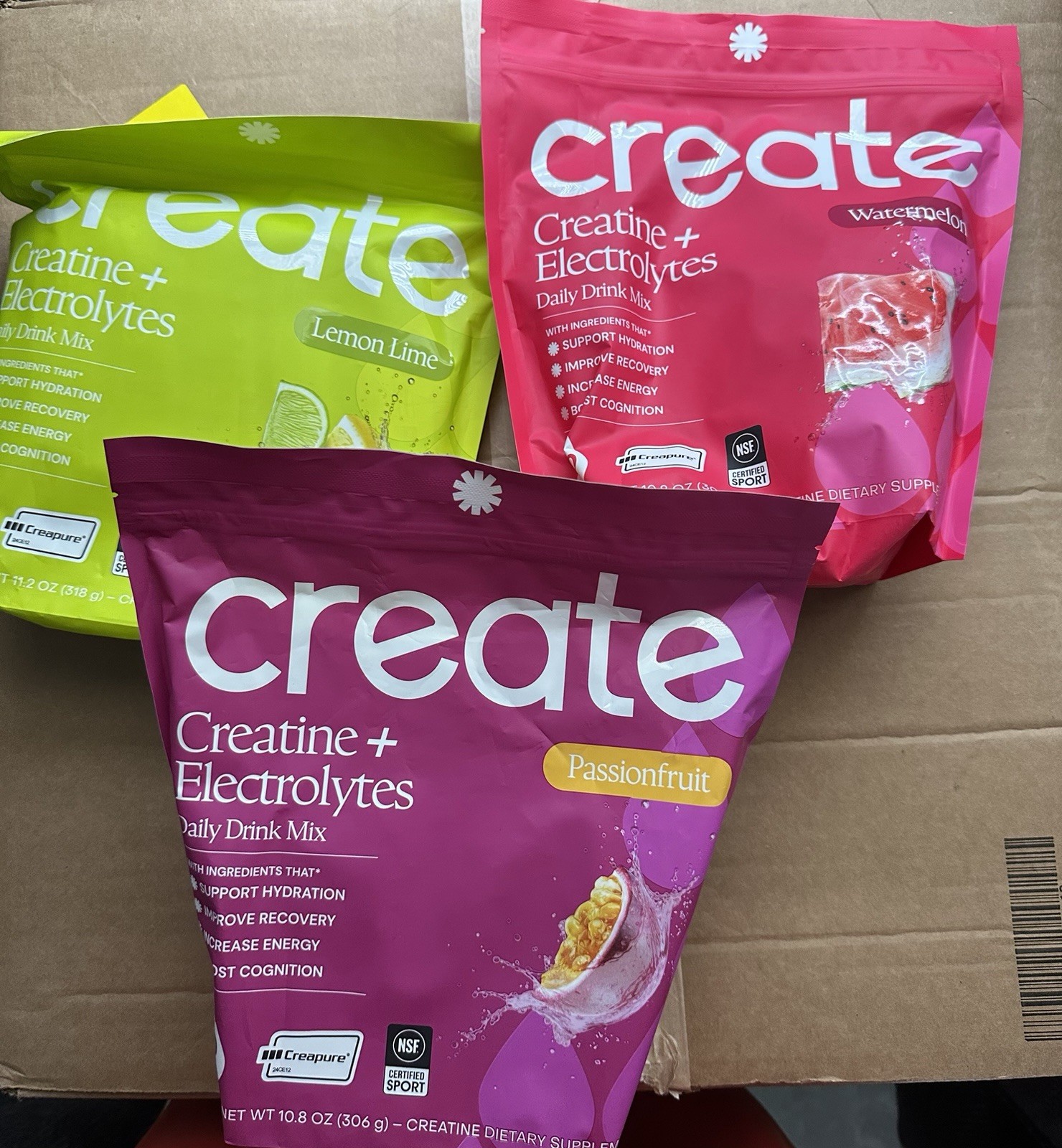 Create Creatine + Electrolytes Drink Mix Variety Pack 360 Sticks