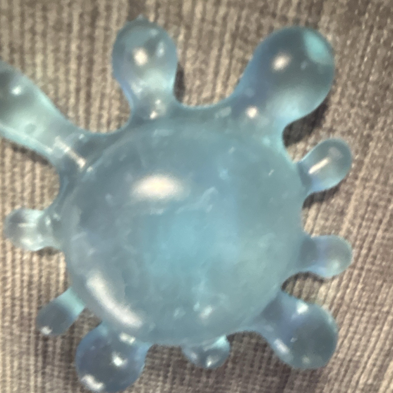 Blue Gel Squishy Squeeze Ball Stress Reliever Toy, 3 x 3 x 3 in, 0.1 lb