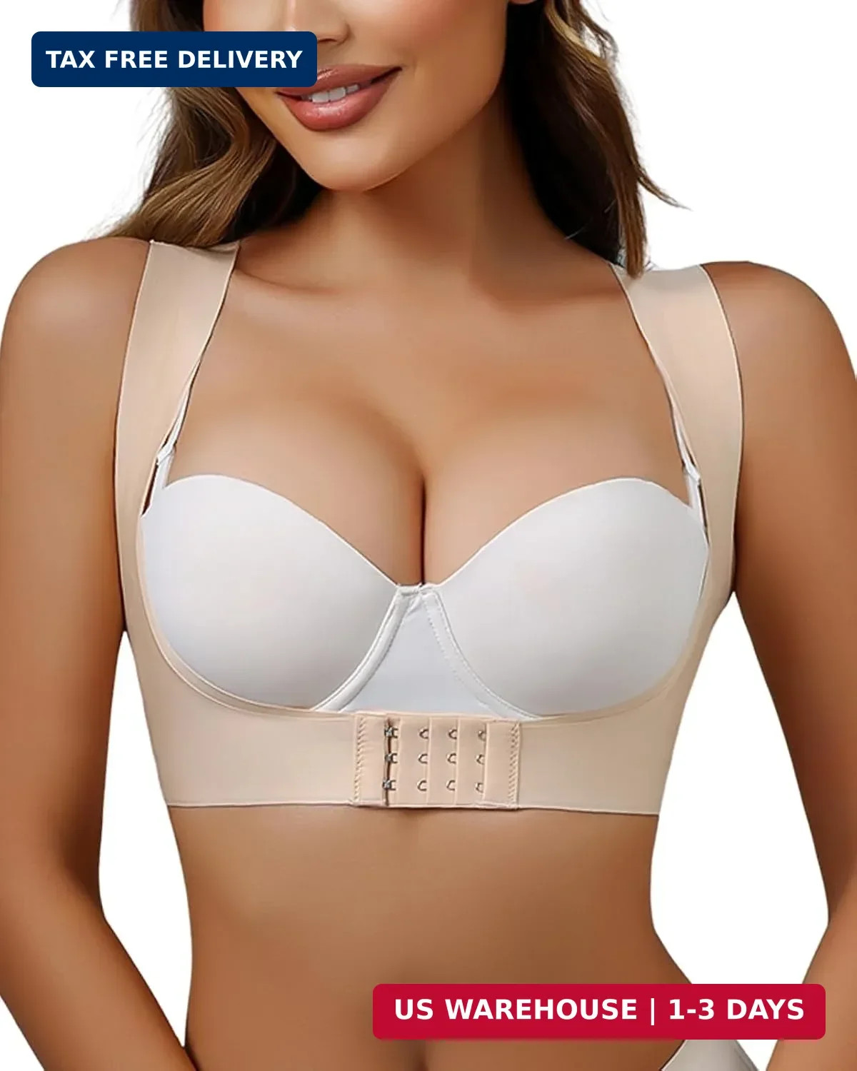 Womens Posture Corrector Adjustable Front Closure Back Support