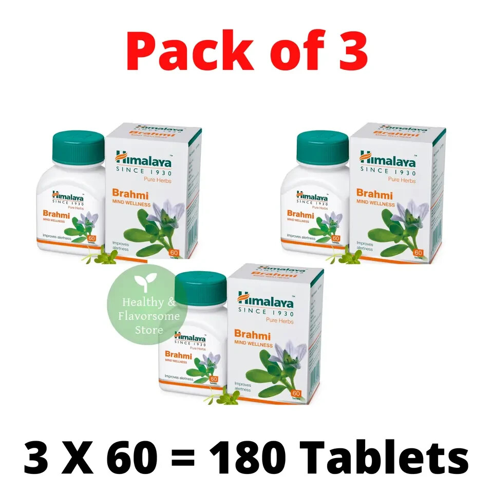 3 X Himalaya Brahmi Tablets Very Fast Free Shipping 100% money Back ! Exp 2027