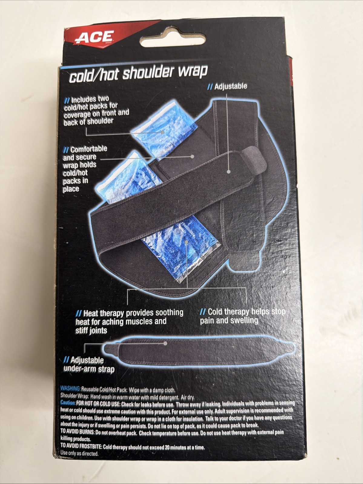 ACE Adjustable Reusable Shoulder Wrap Cold and Hot Therapy