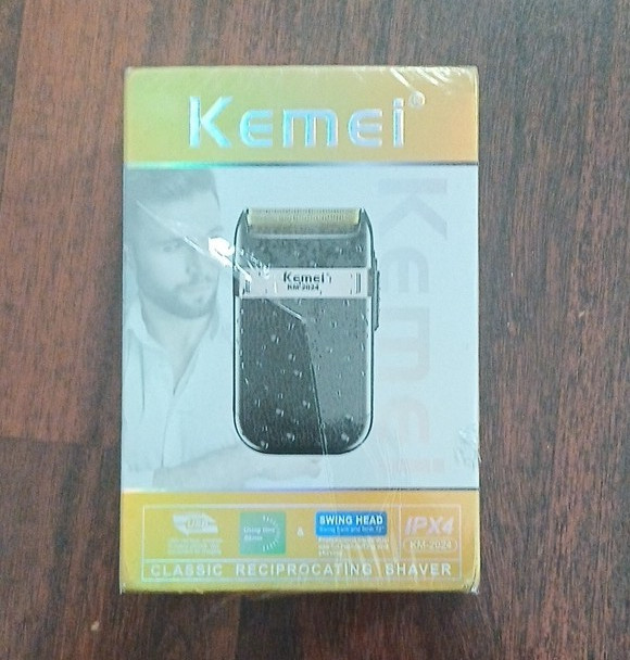 Kemei KM-2024 Foil Head Facial Shaver Waterproof USB Charging Swing Head