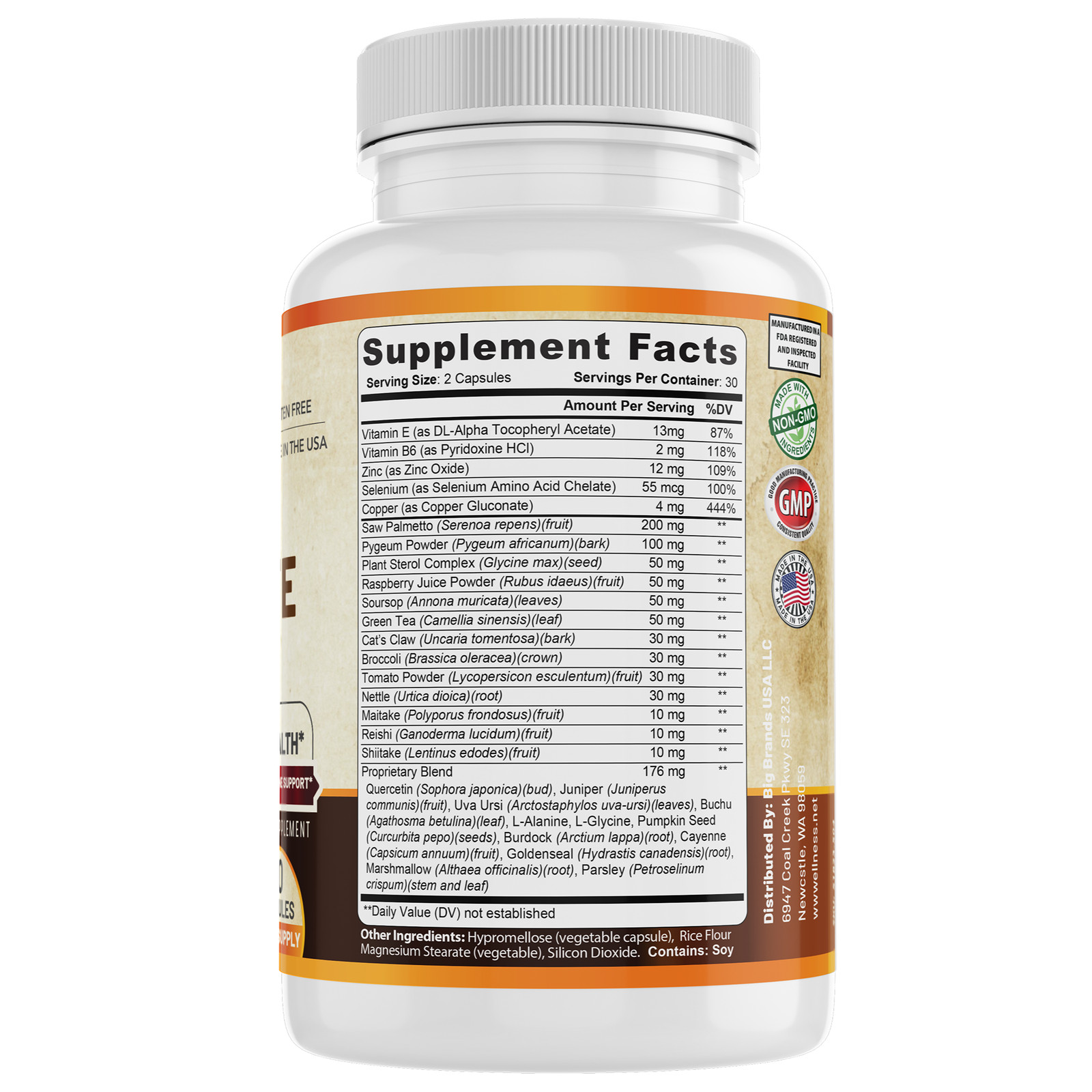 Advanced Prostate Complex. Prostate Support for Mens Urinary Health. USA Made.