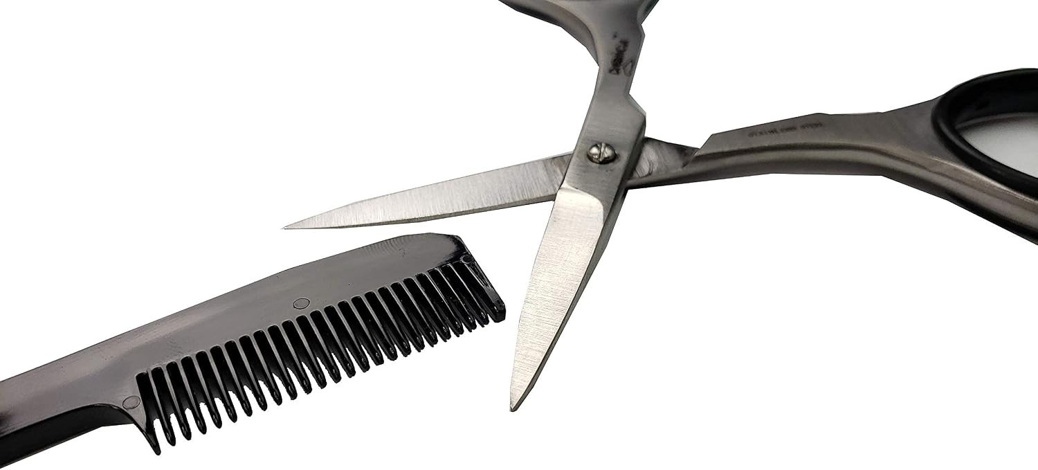 DreamCut Mustache Beard Scissors with Comb Stainless Steel Grooming Set