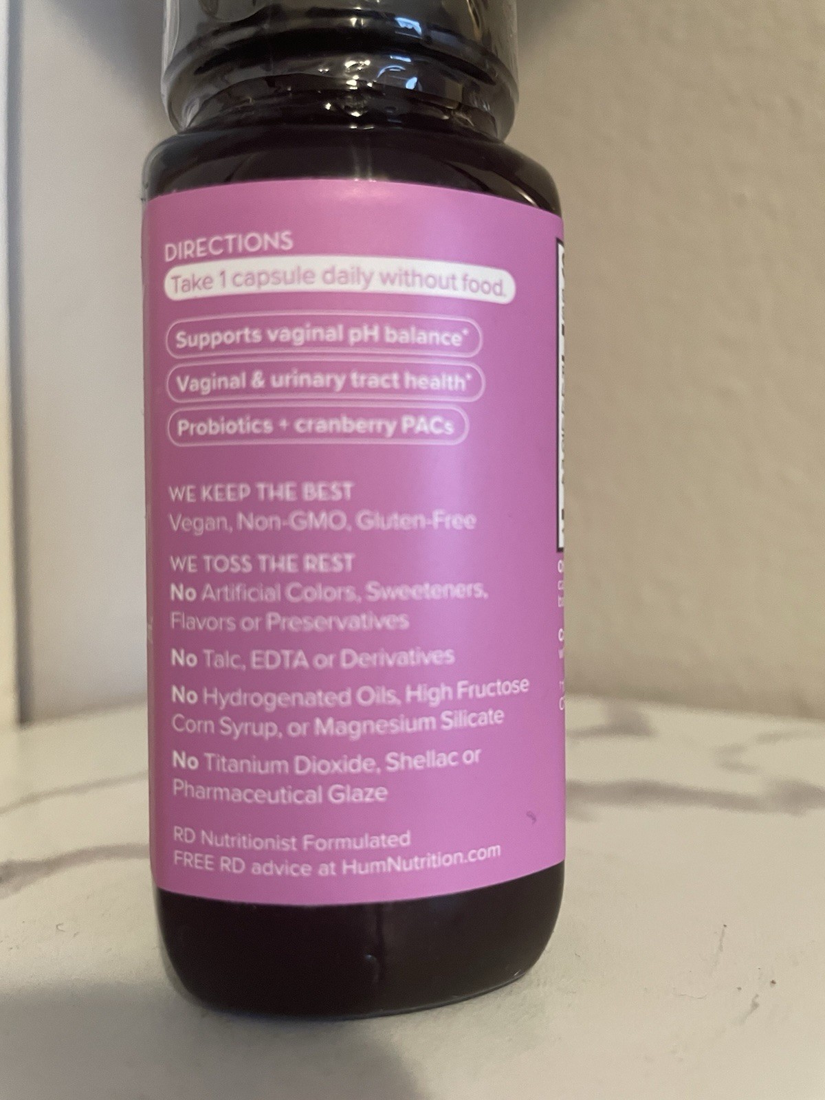 HUM Private Party Vaginal pH Urinary Tract Probiotic Cranberry 30ct