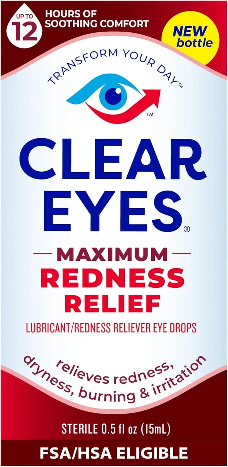 3 Pack Clear Eyes Maximum Strength Redness Relief Eye Drops 0.5 Oz Each