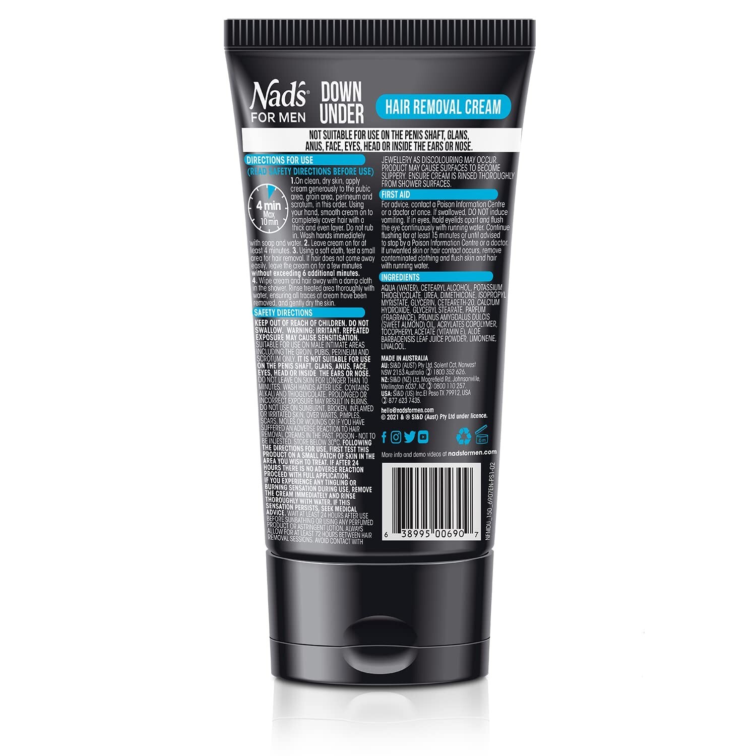 Nad’S For Men Intimate Hair Removal Cream For Men – Easy & Painless Depilator