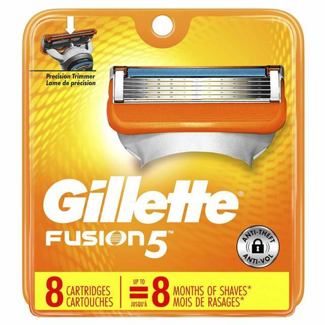 Gillette Fusion 5 Razor Blade refills of 8 Cartridges Sealed Pack image may vary