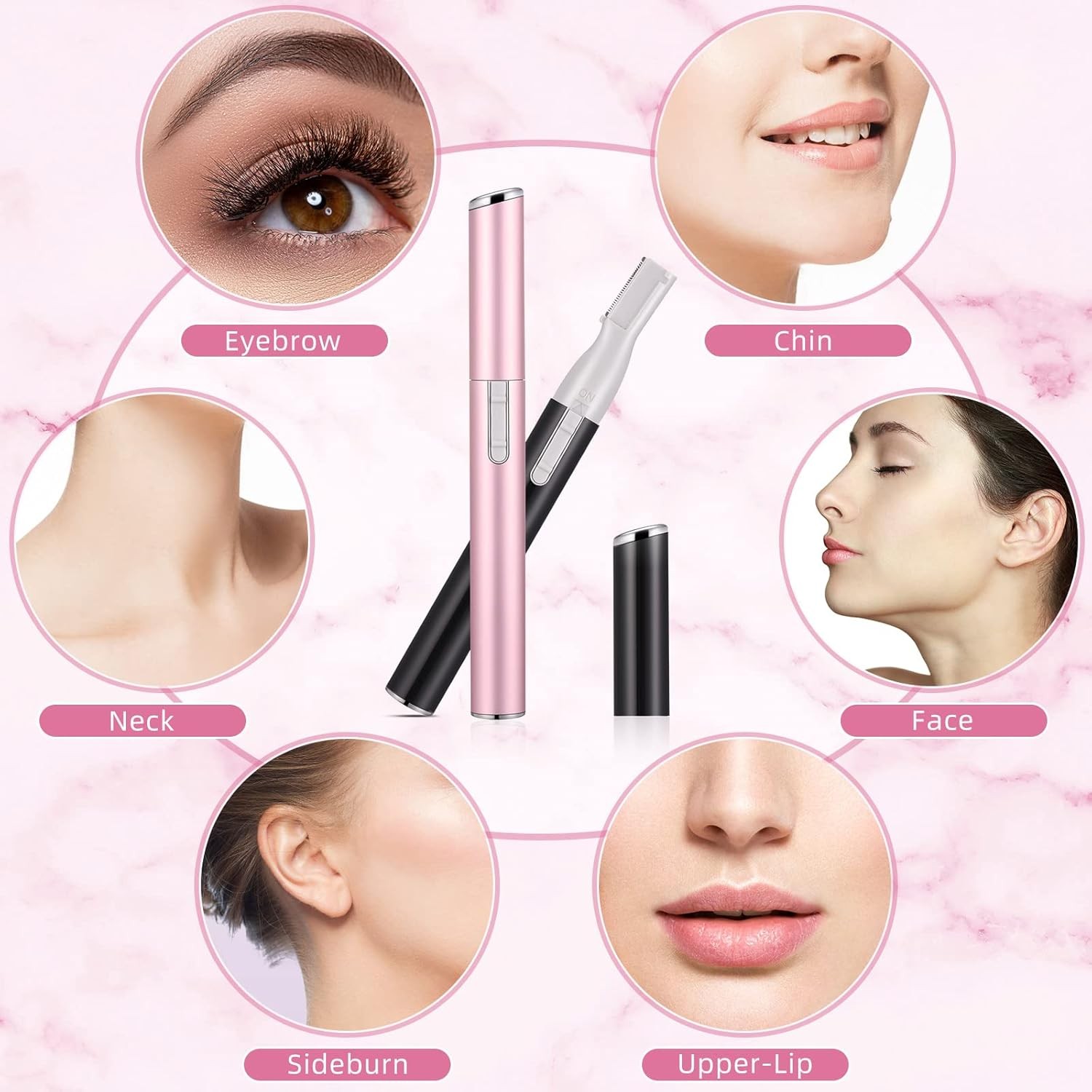 Women’s Electric Brows Trimmer Razor Hair Remover Facial Face Eyebrow Epilator