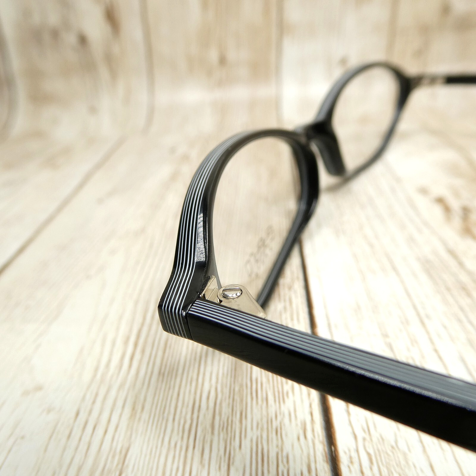 EyeBro Optix All Black Stripe Layer Oval Eyeglasses FRAMES EO-5031 49-16-140 NEW