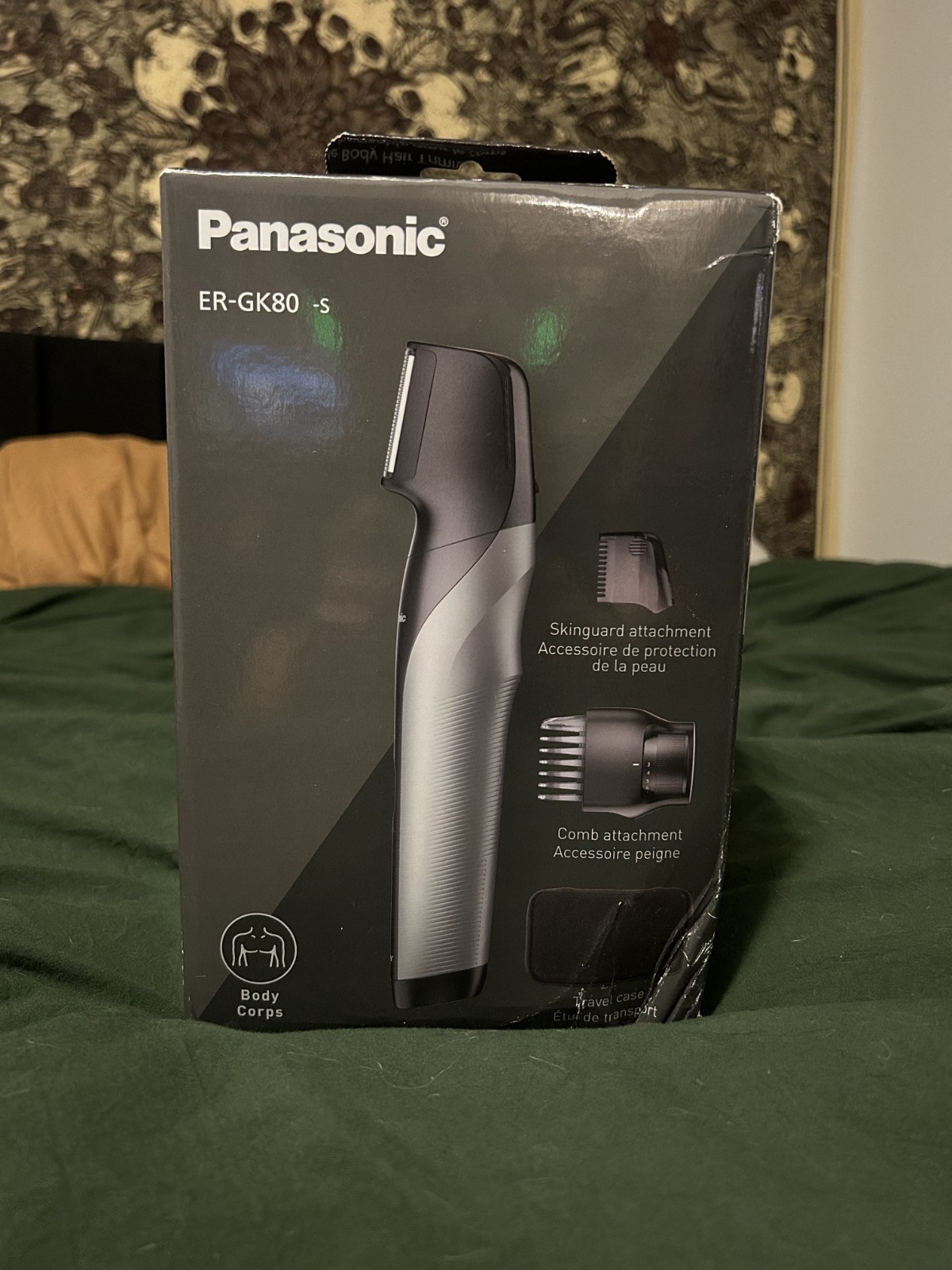 Panasonic Body Groomer – Wet/Dry Cordless Trimmer w/ Attachments (ER-GK80-S)