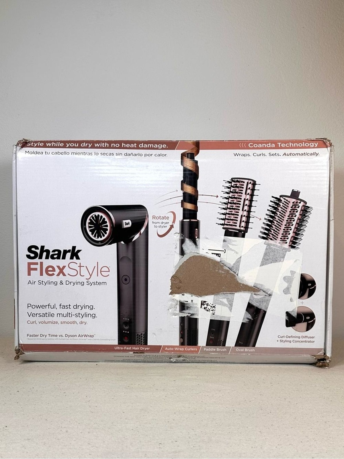 Shark FlexStyle Hair Multi Styler Black and Rose Gold 6 Attachment Bundle