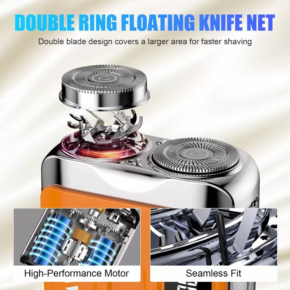 Double Ring Pocket travel Shaver Mini Men Shaver Portable Beard Razor USB-C-R18