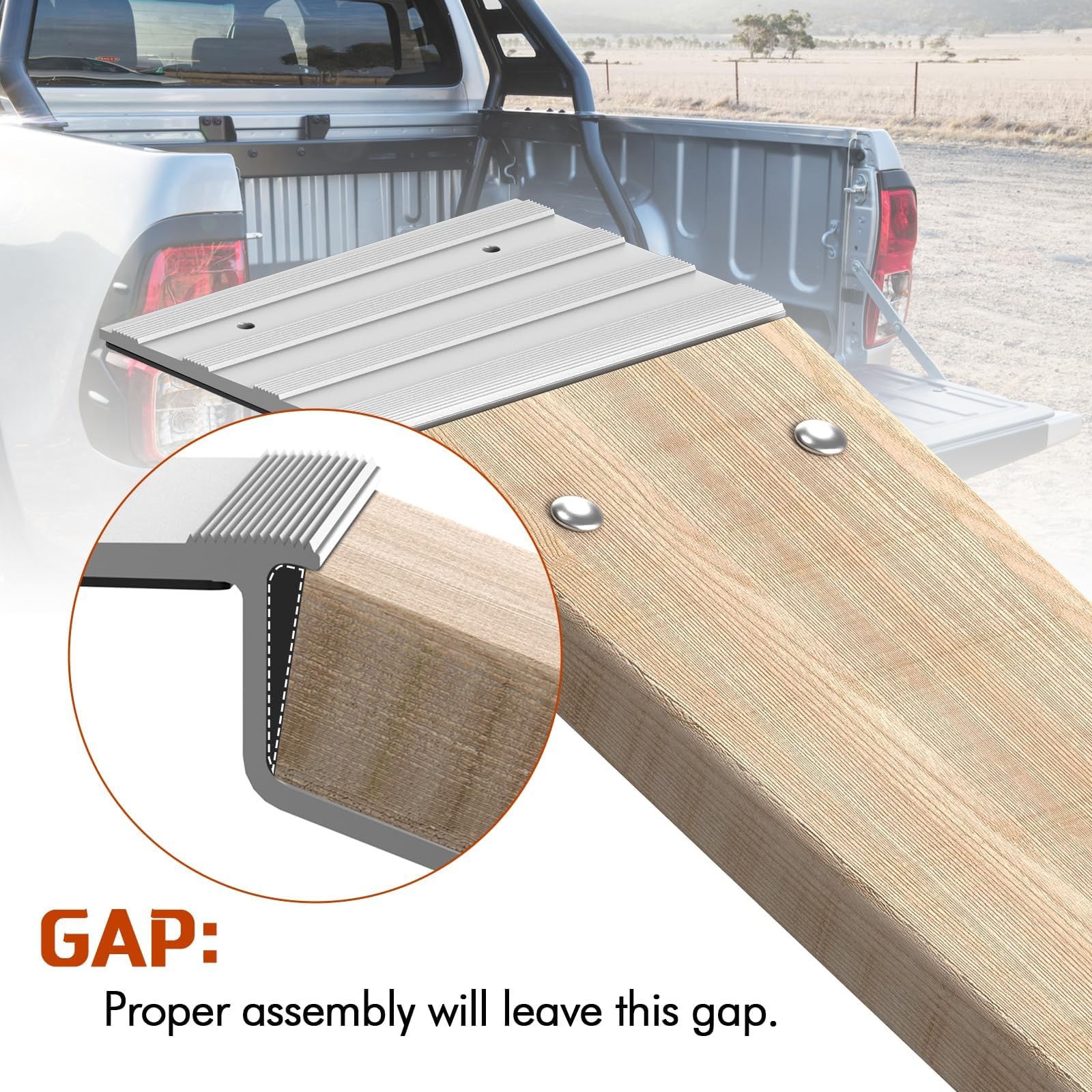 Salcod Aluminum Ramp Top Kit for 2″ x 8″ Boards, 700 lb per Ramp | Loading Ra…