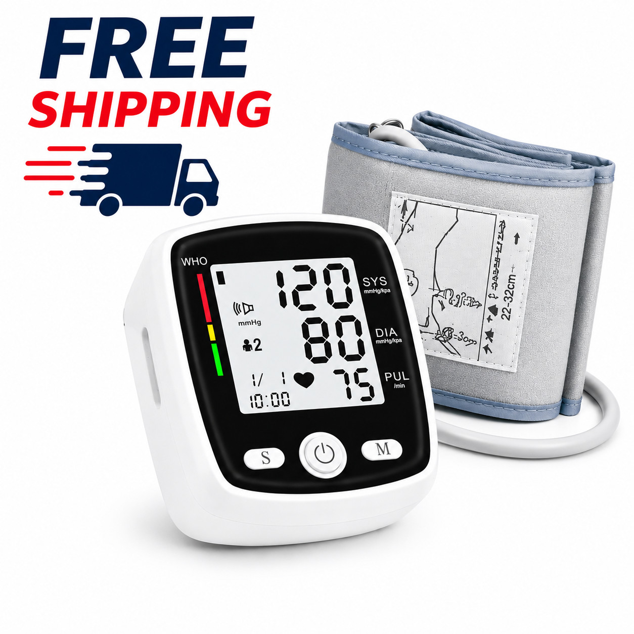 Portable Blood Pressure Monitor with Carrying Case – Fast Accurate Upper Arm BP