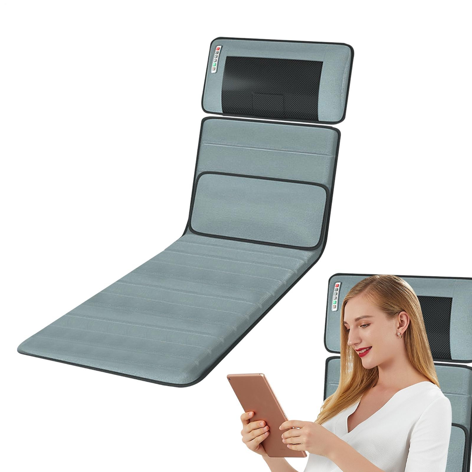 Full Body Electric Massage Mat For Bed W/ Shiatsu Heated Neck Massager For Home