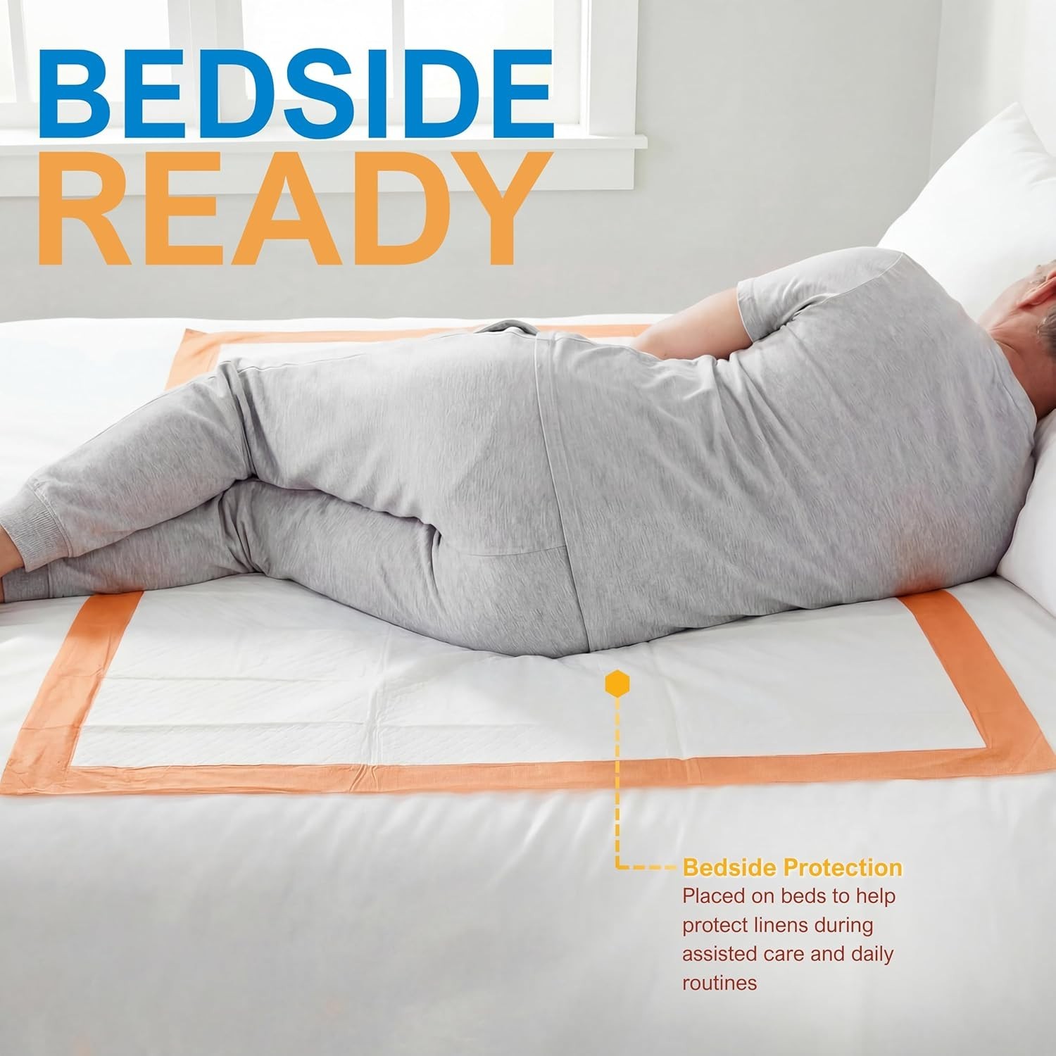 Disposable Underpads 23×36 Inches Absorbent Adult Bed Pads for Incontinence