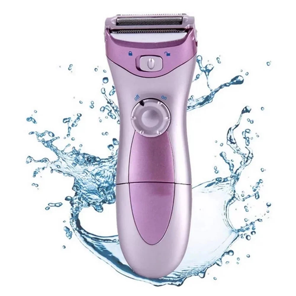 Electric Shaver for Women Cordless Wet Dry Razor Bikini Face Leg Trimmer Purple