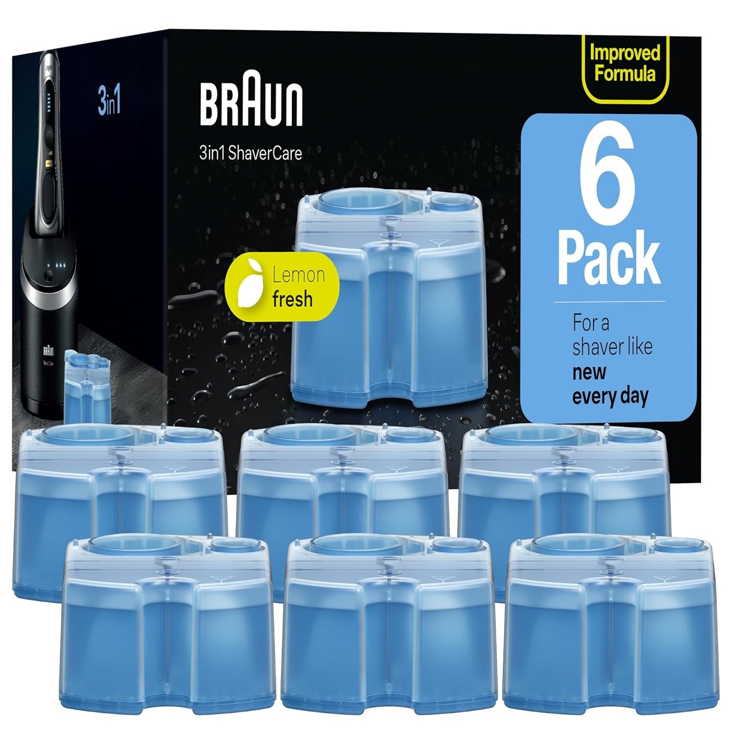 Braun Clean & Renew Refill Cartridges CCR Replacement Shaver Cleaner Solution…