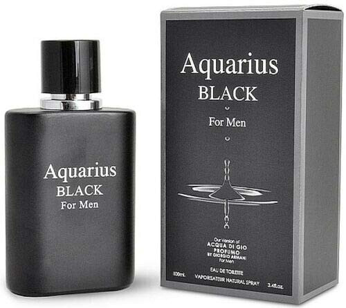 AQUARIUS BLACK Men’s Cologne 3.4 OZ EDT by MIRAGE BRANDS
