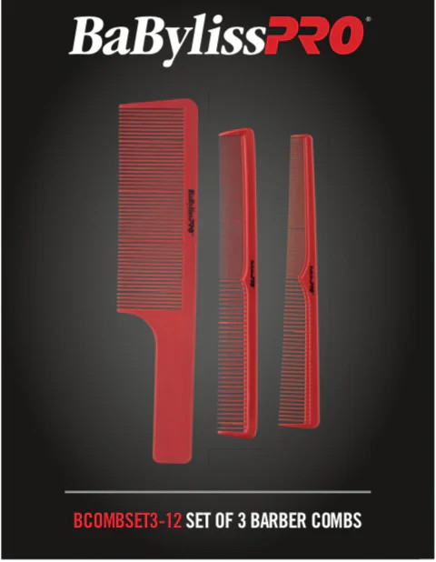 BaByliss PRO Barberology Comb Set # BCOMBSET3 Fast Ship | Authorized Dealer