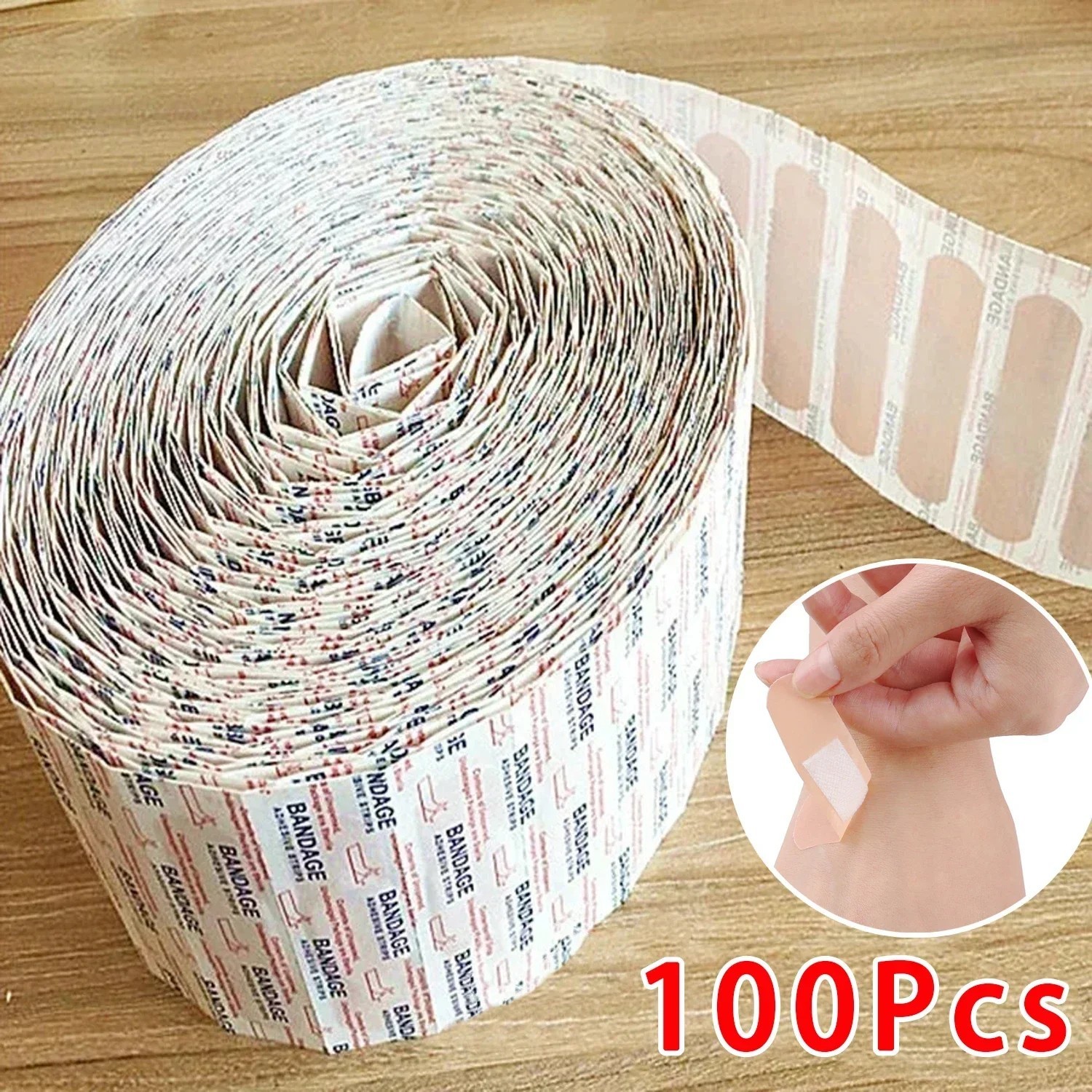 50/100Pcs Waterproof Adhesive Bandages Breathable Gauze First Aid Plasters USA