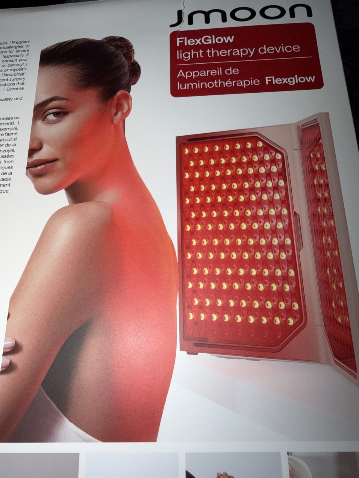 JMOON FlexGlow Light Therapy Device Reduces Wrinkles, Acne, Firms Face Neck Body