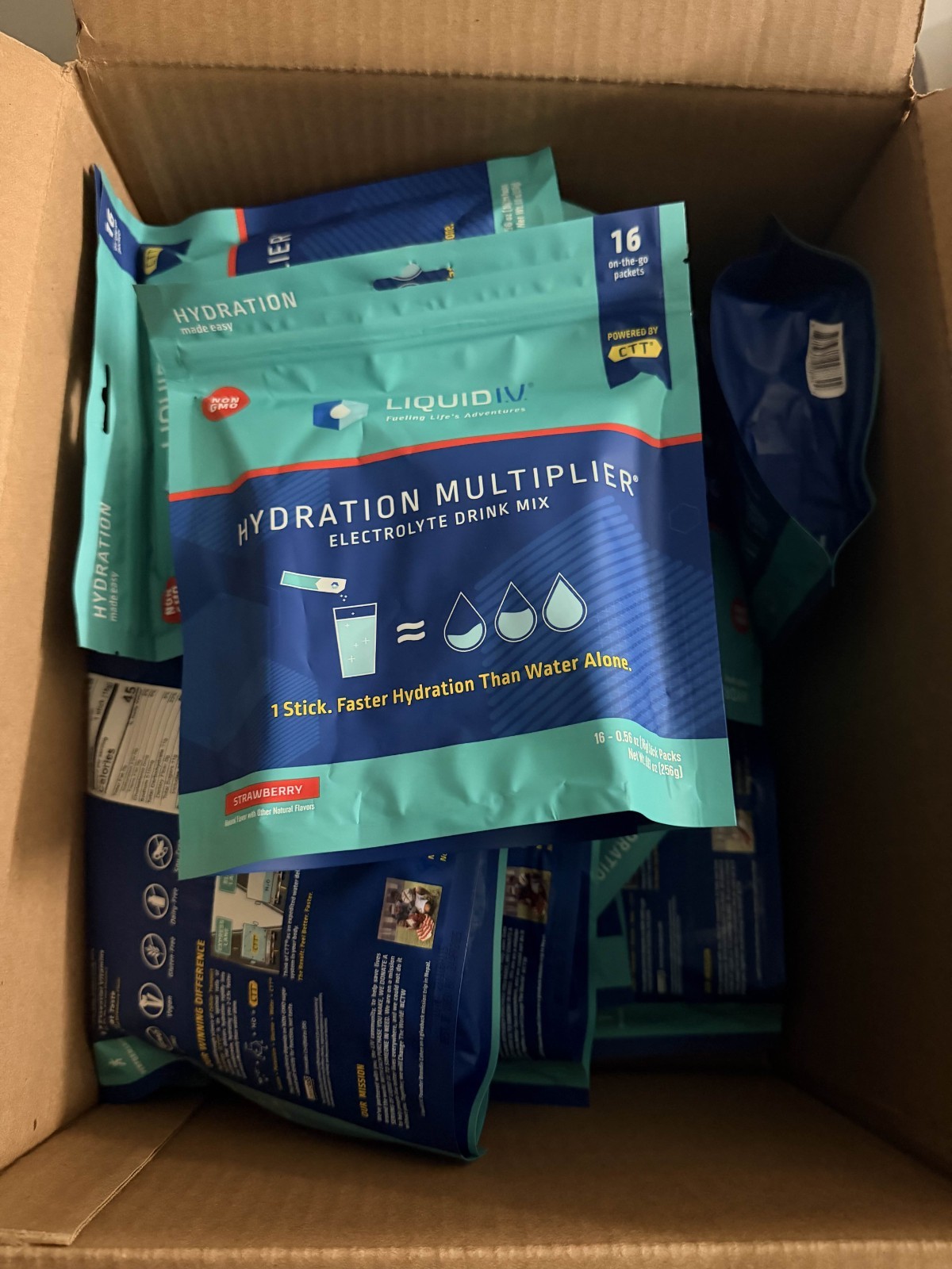 Liquid IV Hydration Multiplier Strawberry Hydration Powder Packets 6pk old stock