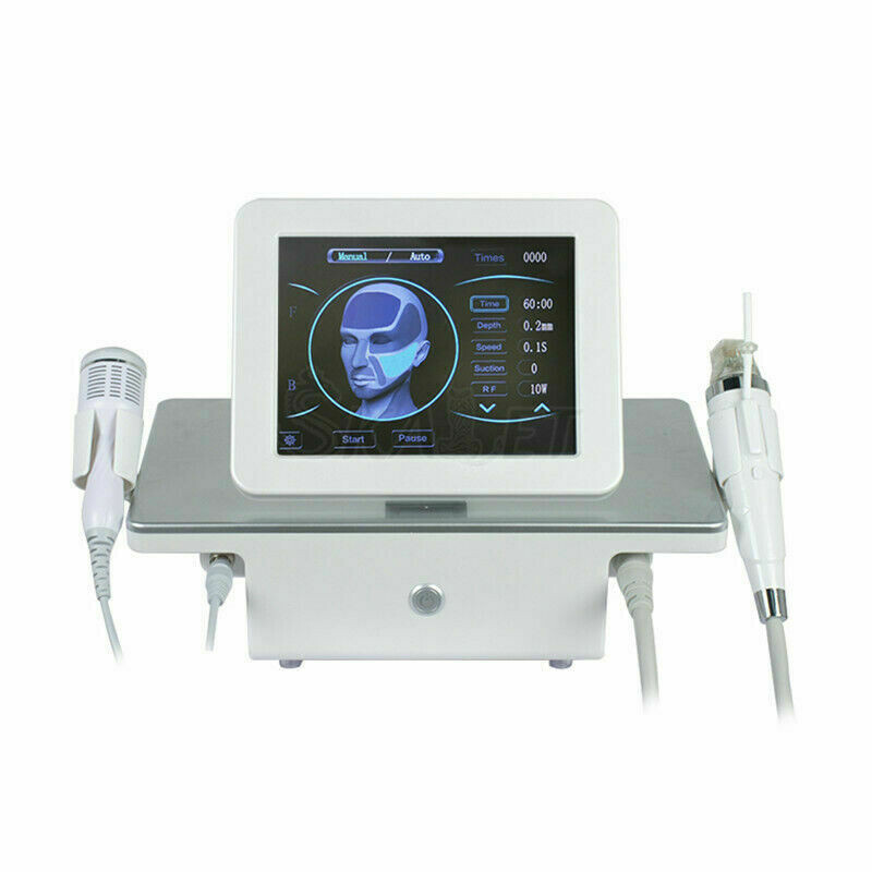 Portable 2in1 Fractional RF Machine 10/25/64/Nano Cartridges Head Cold Hammer