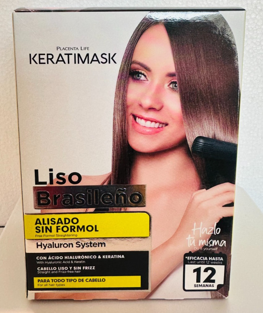 Brazilian Keratin Hair Straightening Kit – PLACENTA LIFE Keratimask – New Box –
