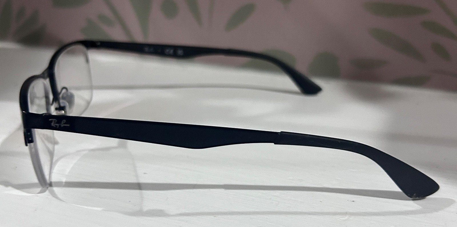 RAY-BAN EYEGLASSES FRAMES ONLY RB6335-2503 BLACK HALF RIM 54-17-145