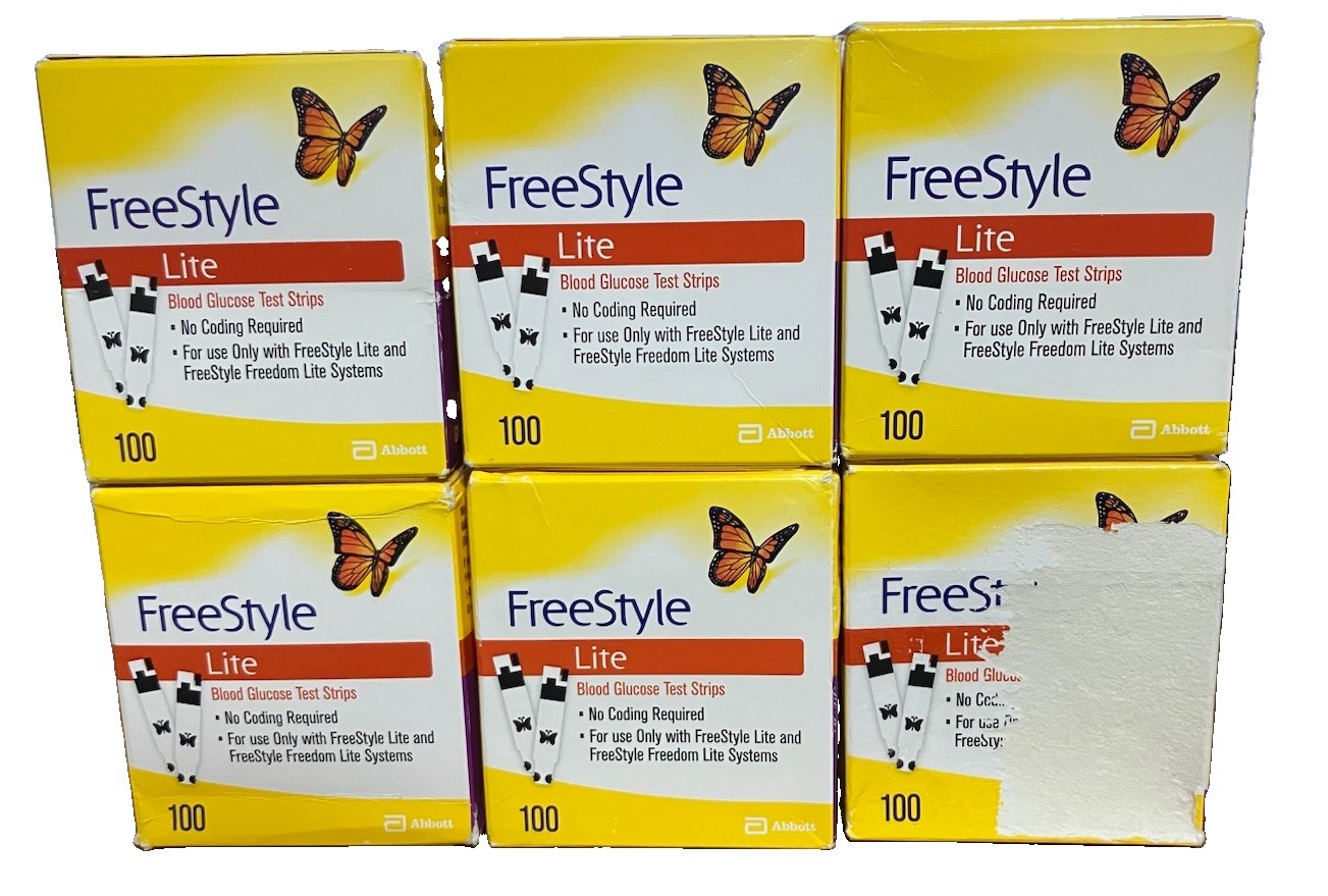 FreeStyles Lites Blood Glucose Diabetic Test Strips~*600 CNT~3/27~2/28 FR SHIP