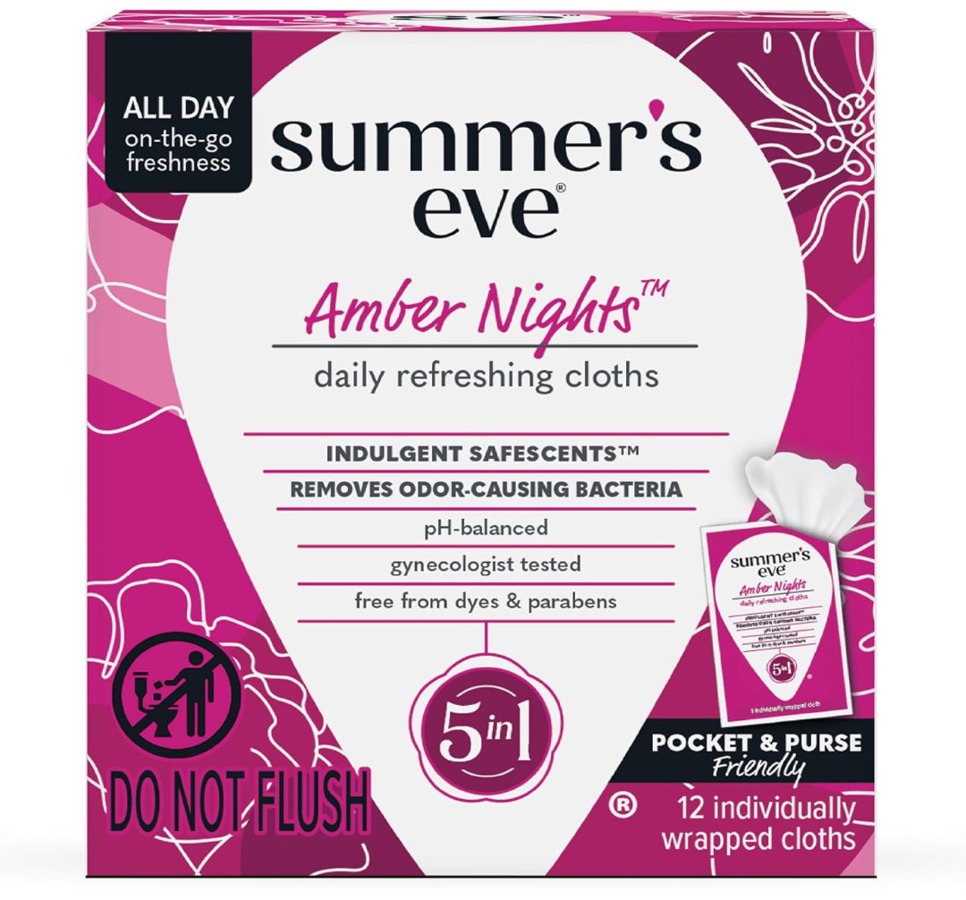 Summer’s Eve Amber Nights Feminine Wipes, with Gentle pH-Balanced Formula Design
