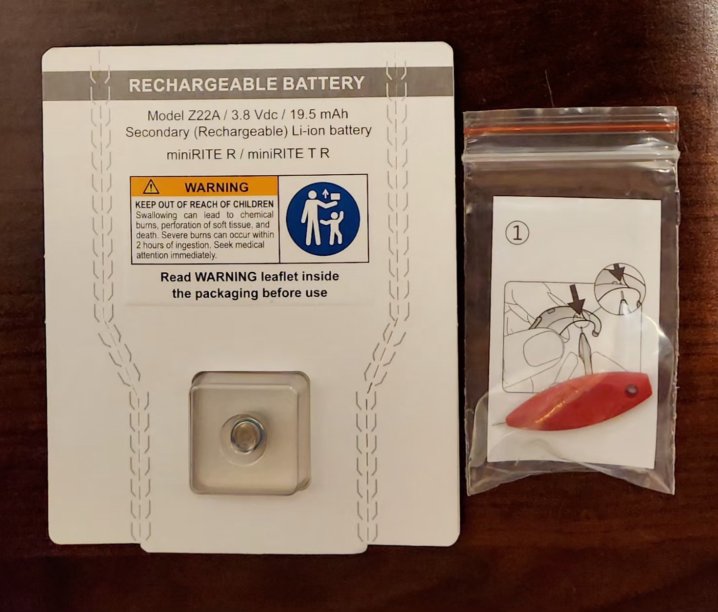 Brand New One Oticon rechargeable battery Z22A, One Battery Door Opener USA Fast