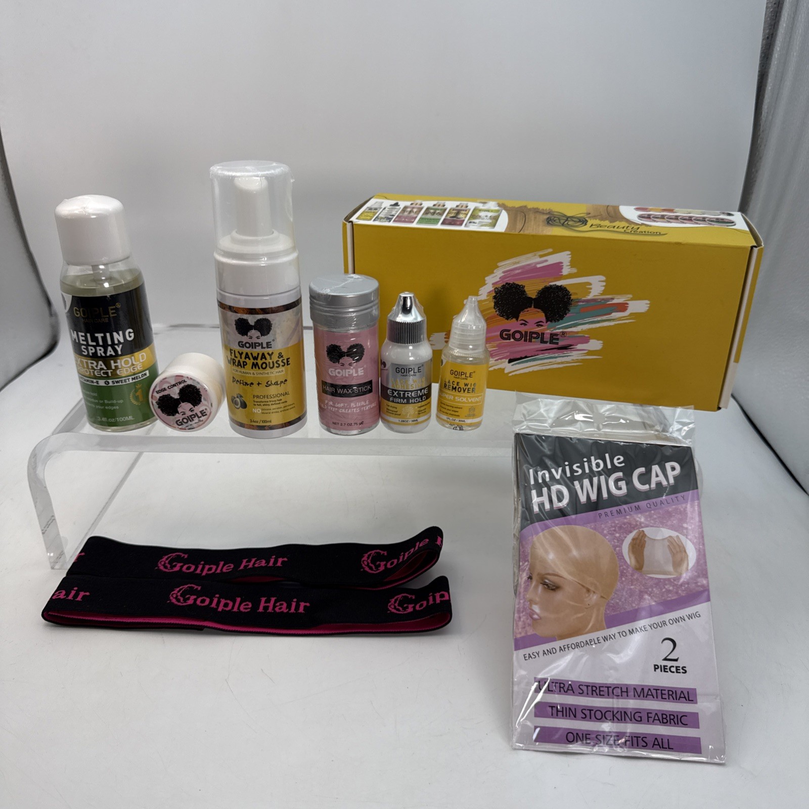 Goiple Lace Melting and Holding Spray Glue-Less Hair Adhesive Kit Wigs Lace Bond