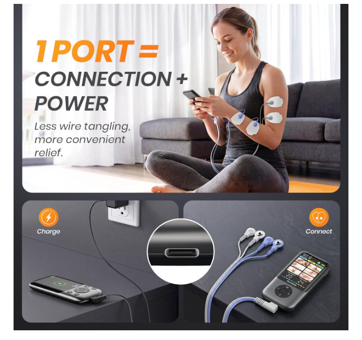 Tens Unit Machine Muscle Stimulator Electric Pulse Massager For Pain Relief NEW