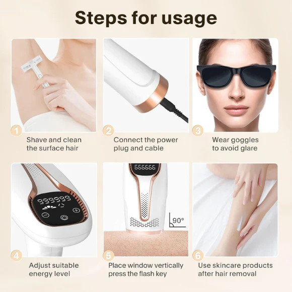 IPL Laser Hair Removal 999999 Flashes Permanent Hair Remover Women Men Face Body