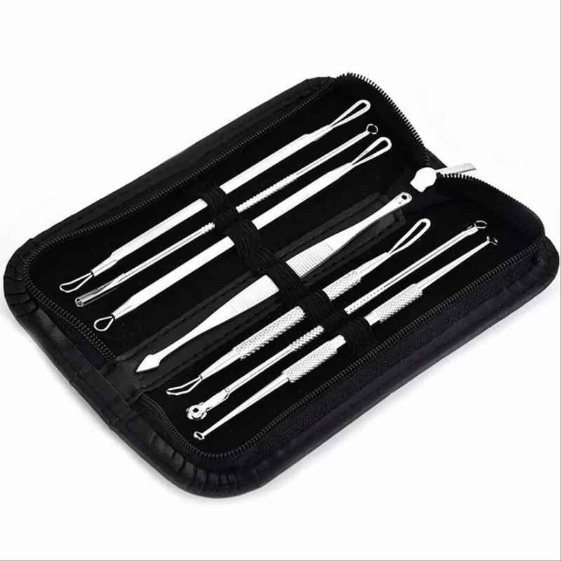 7 Pcs Blackhead Remover Tool Set Stainless Steel Pimple Blemish Comedone Extract