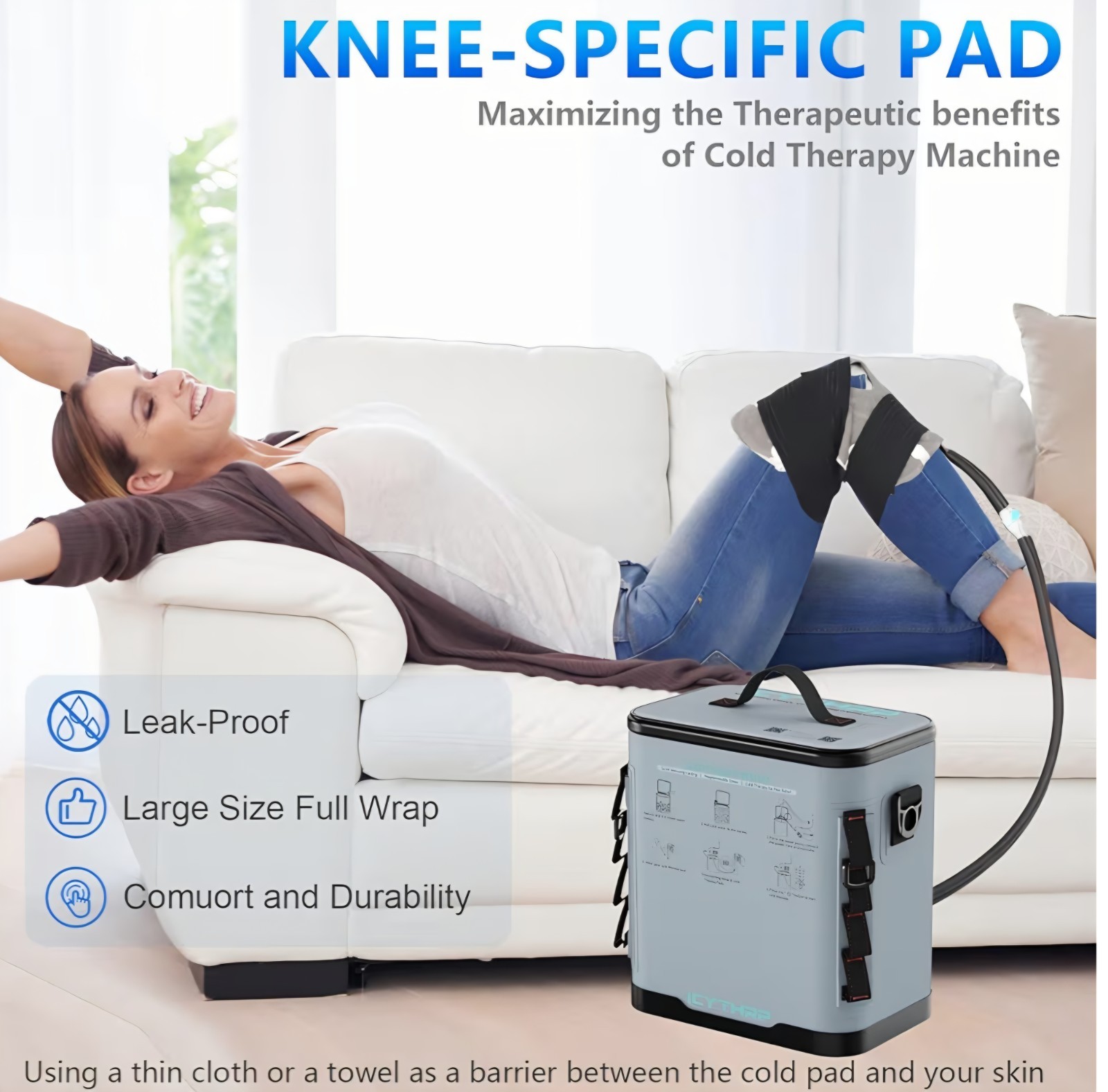 ICYTHRP Cold Therapy Machine Programmable Timer, Portable Ice Machine for Knee