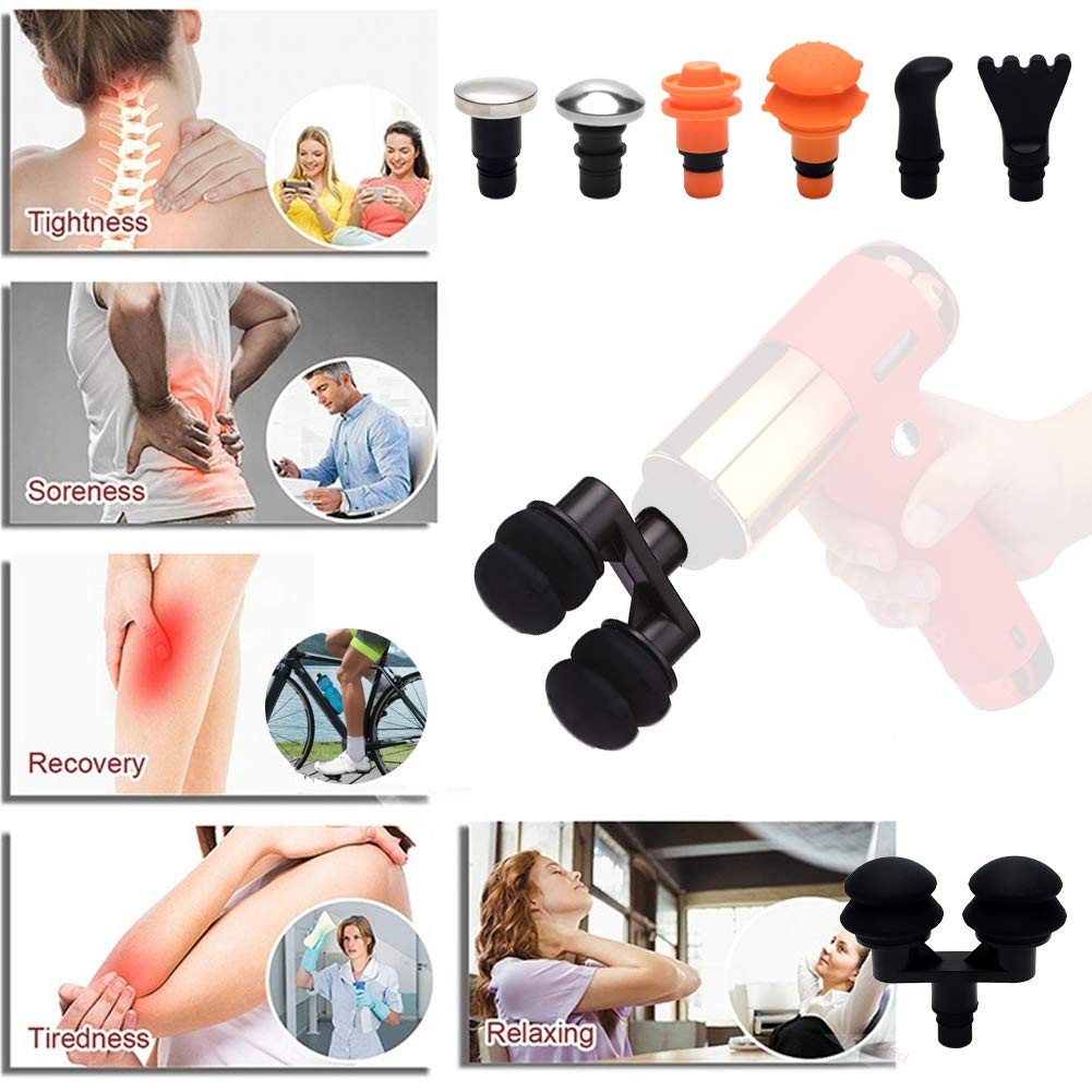 9Pcs Replaceable Massage Heads – Deep Tissue Muscle Attachments and Accessori…