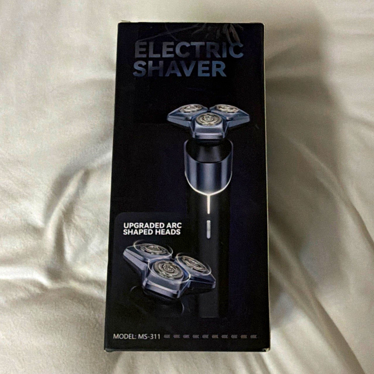 Men’s Facial Shaver MS-311 Black 3-Head Rotary Wet/Dry Waterproof USB-C