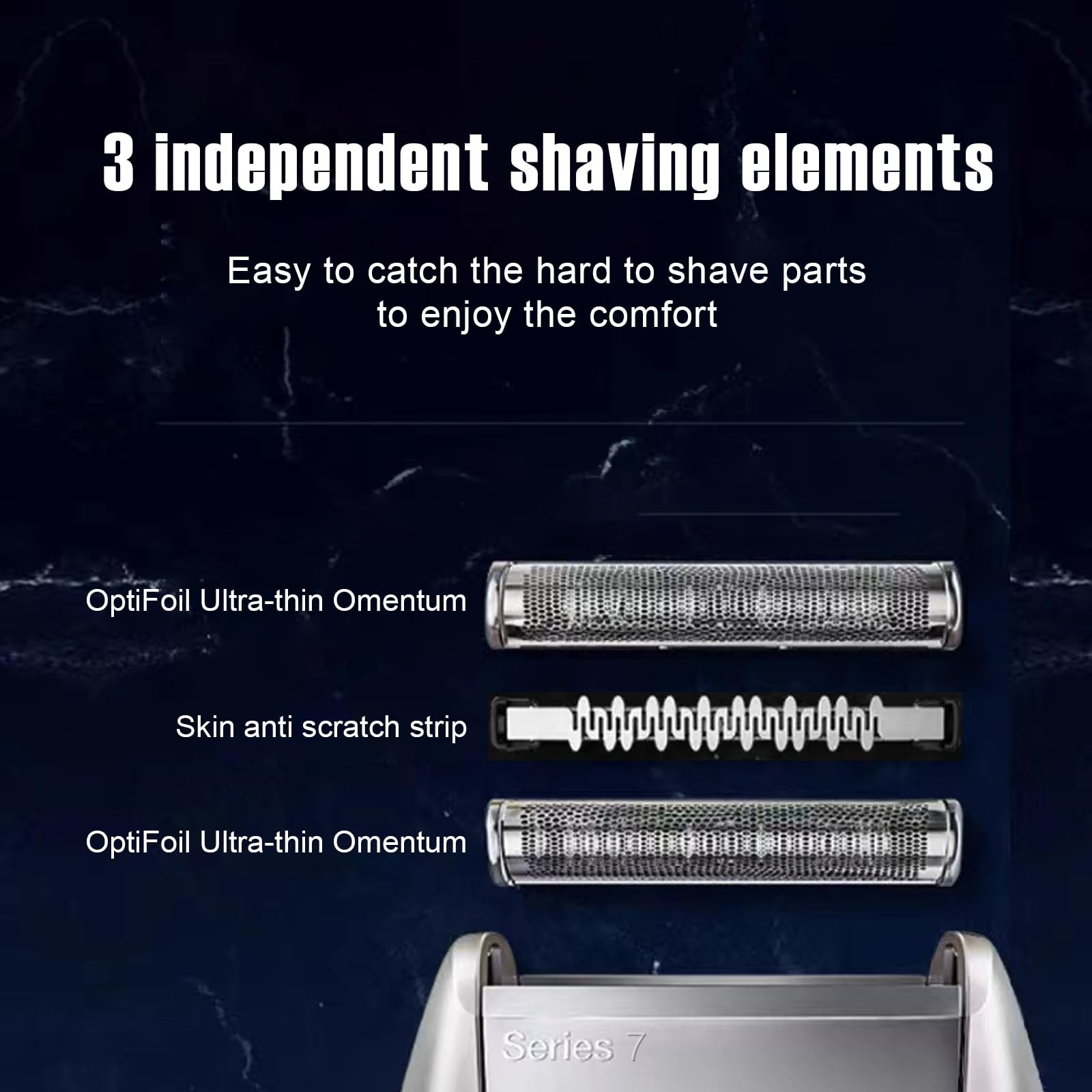 1Pack 70S Series 7 Replacement Head for Braun Series 7 Foil Shaver Replacemen…
