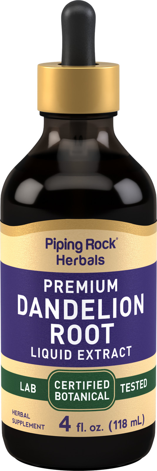Dandelion Root Extract | 4 fl oz | Liquid Drops | Alcohol Free | by Piping Rock