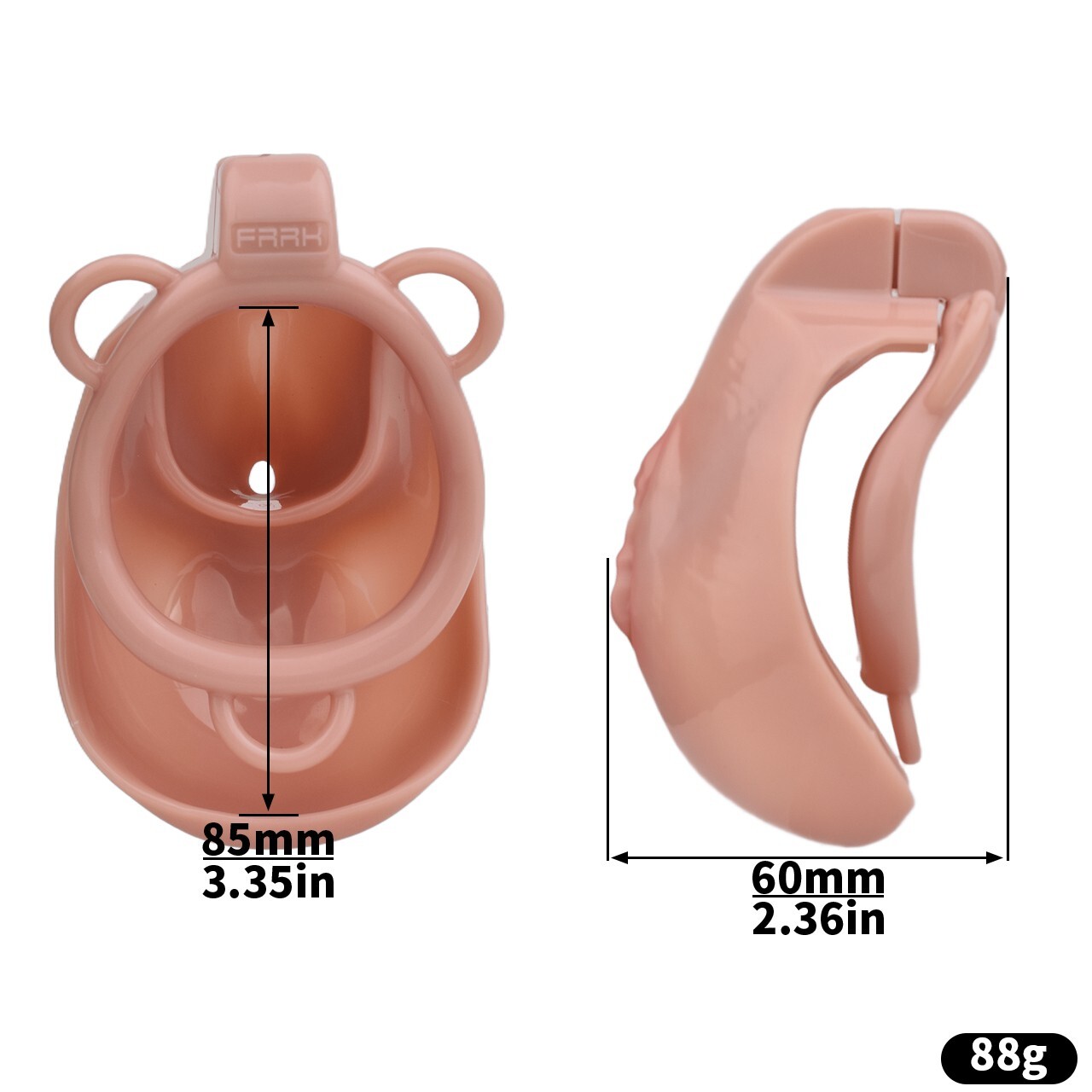 4 Colors ABS Fully Male Chastity Cage Device Pussy Hole with 4 Rings Lock Belt