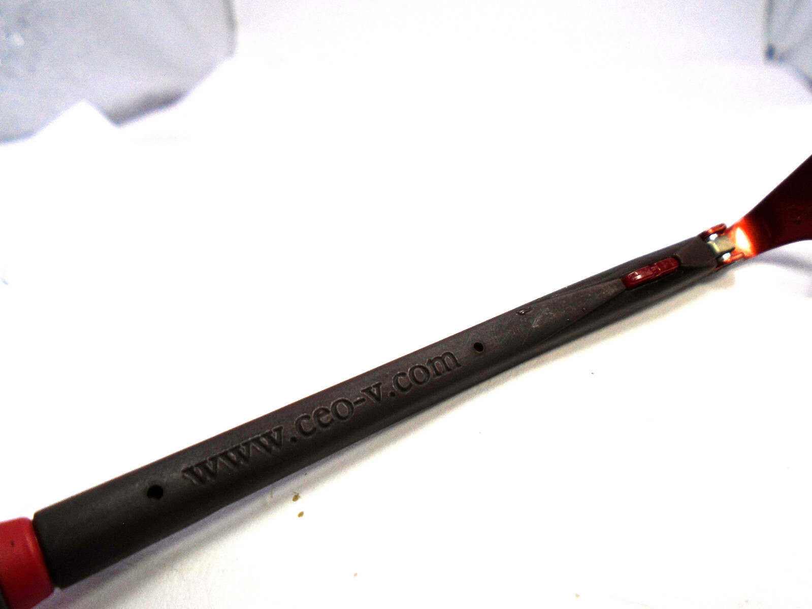 CEO-V Unknown Model Brown/Red Rectangle Eyeglasses Frames 50-17-138