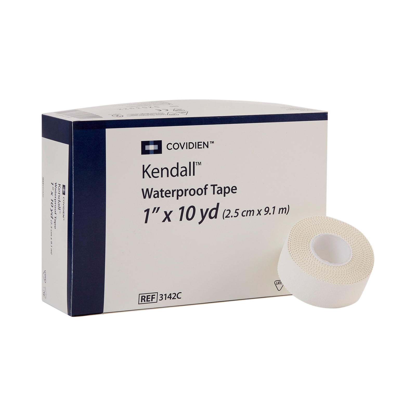 Kendall Cloth Medical Surgical Tape 3142C Waterproof 1″ X 10 Yds 12 Rolls