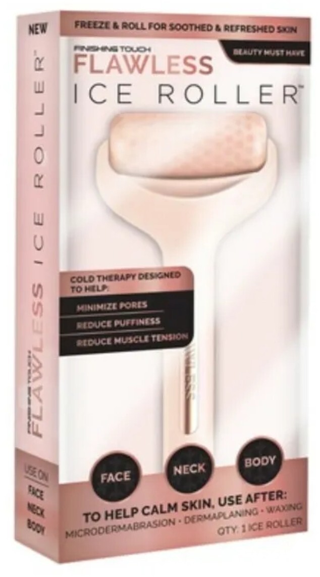 Finishing Touch Flawless Ice Roller Cold Theraphy For Face Neck, Body Sealed NWB